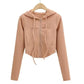Hooded Cardigan Top Jacket